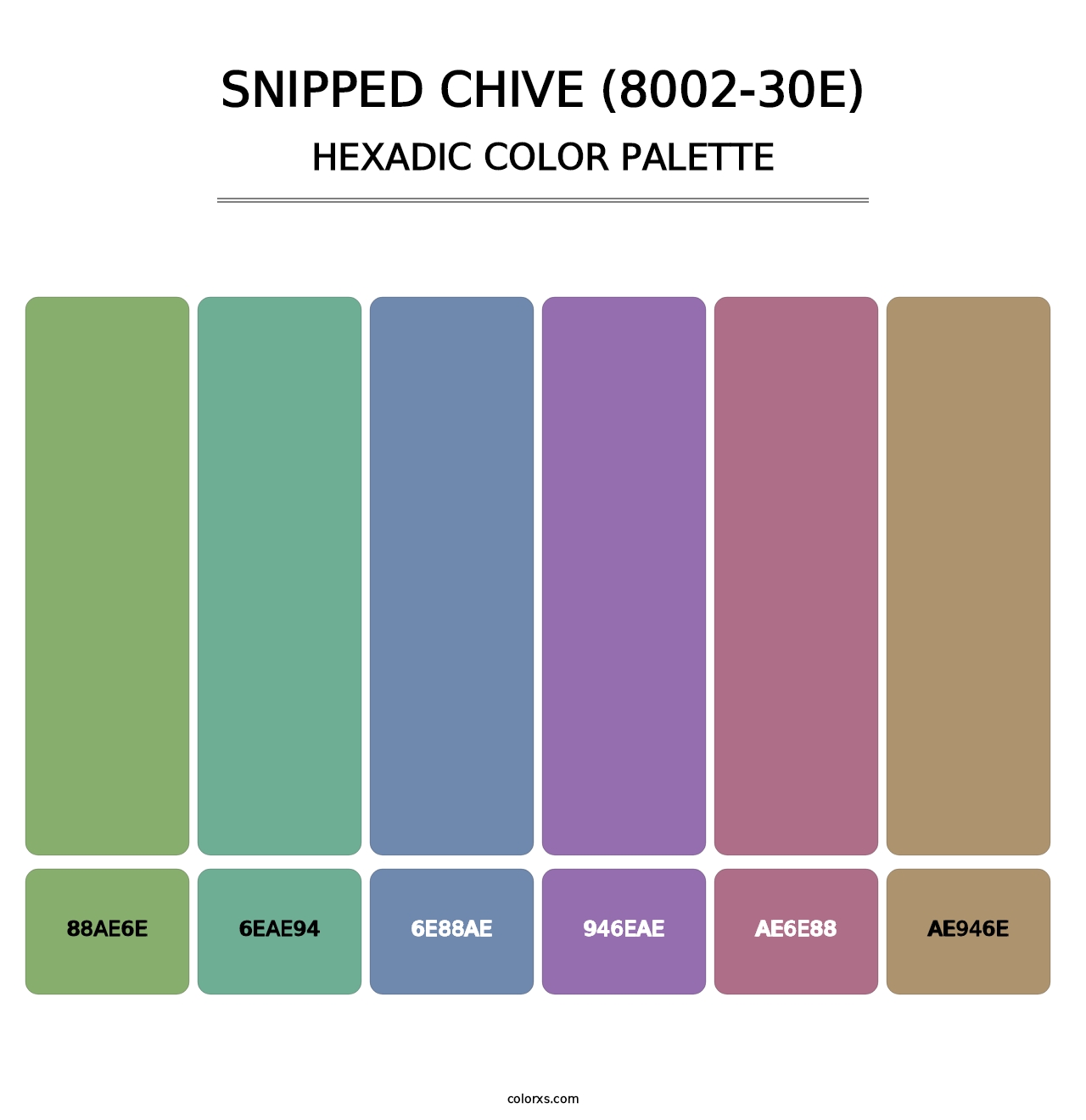 Snipped Chive (8002-30E) - Hexadic Color Palette