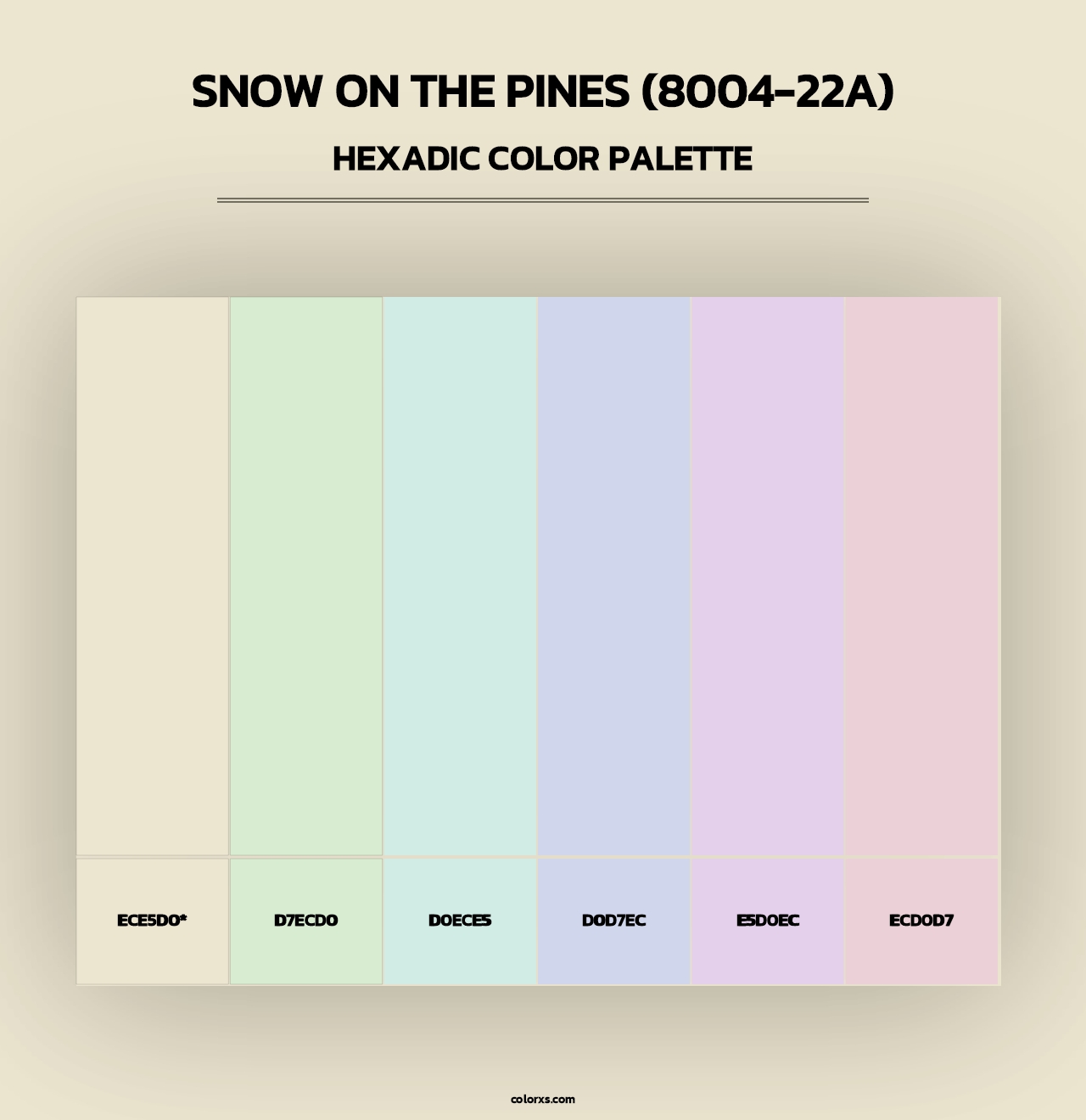 Snow on the Pines (8004-22A) - Hexadic Color Palette