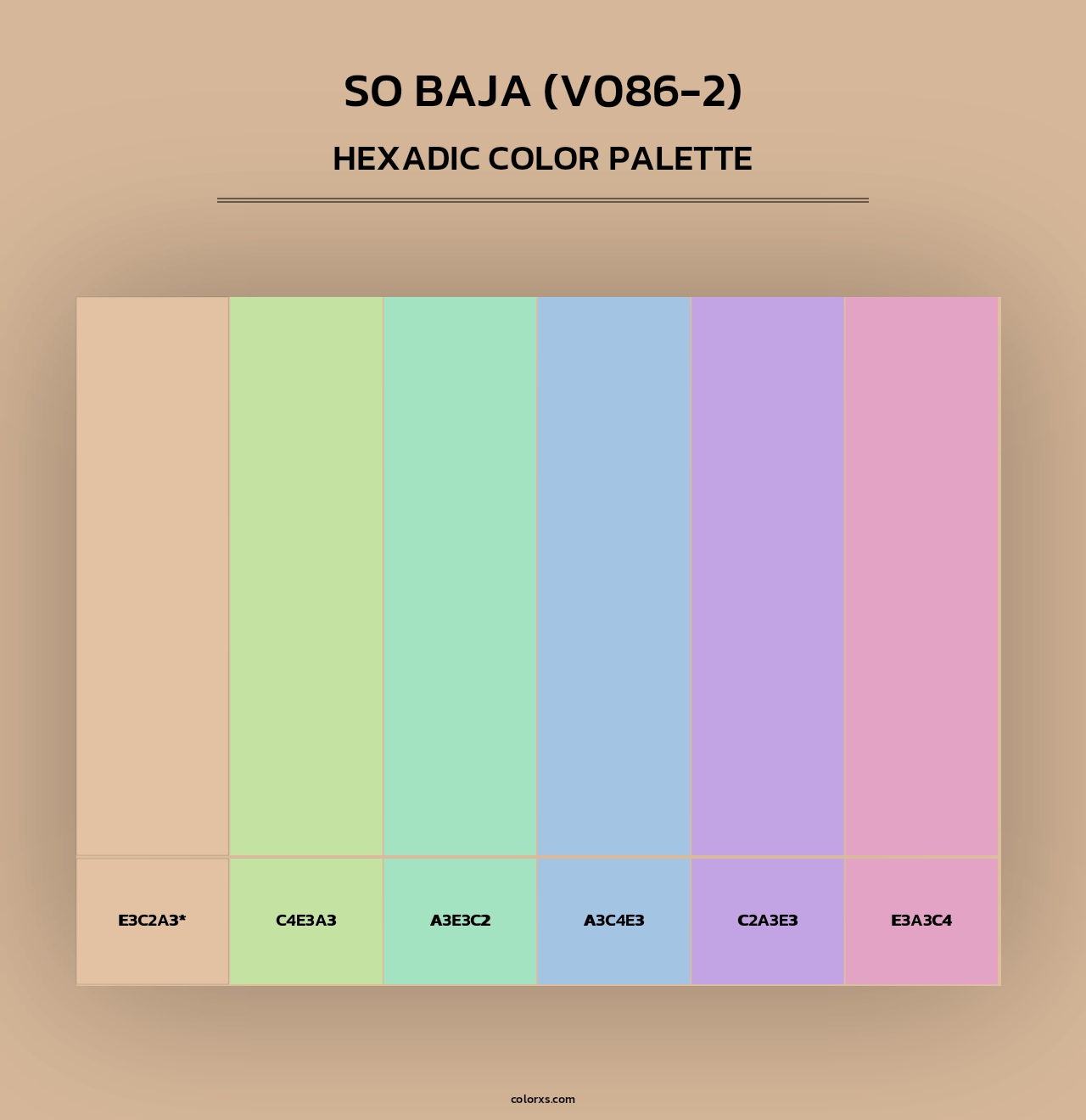 So Baja (V086-2) - Hexadic Color Palette