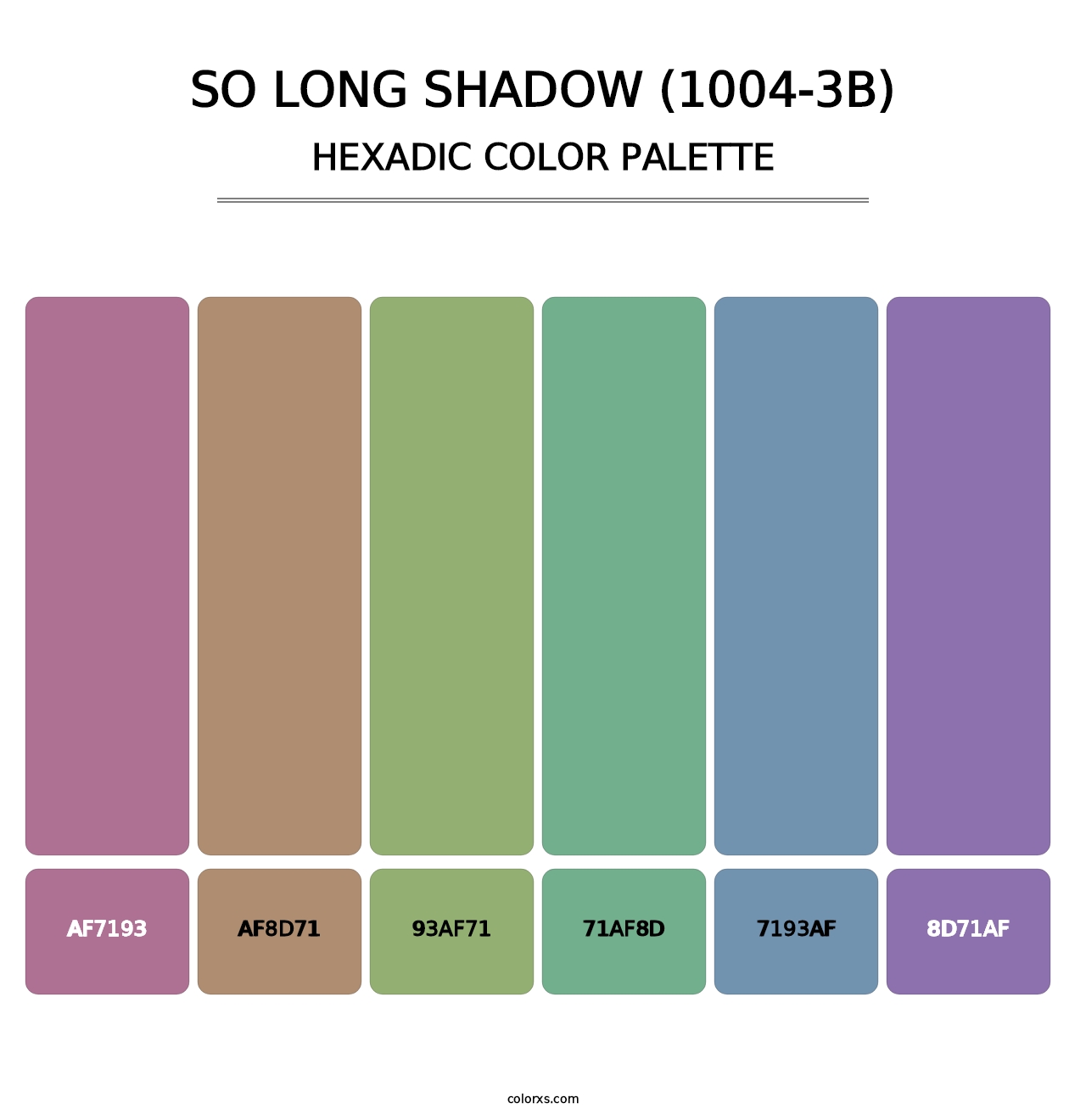 So Long Shadow (1004-3B) - Hexadic Color Palette