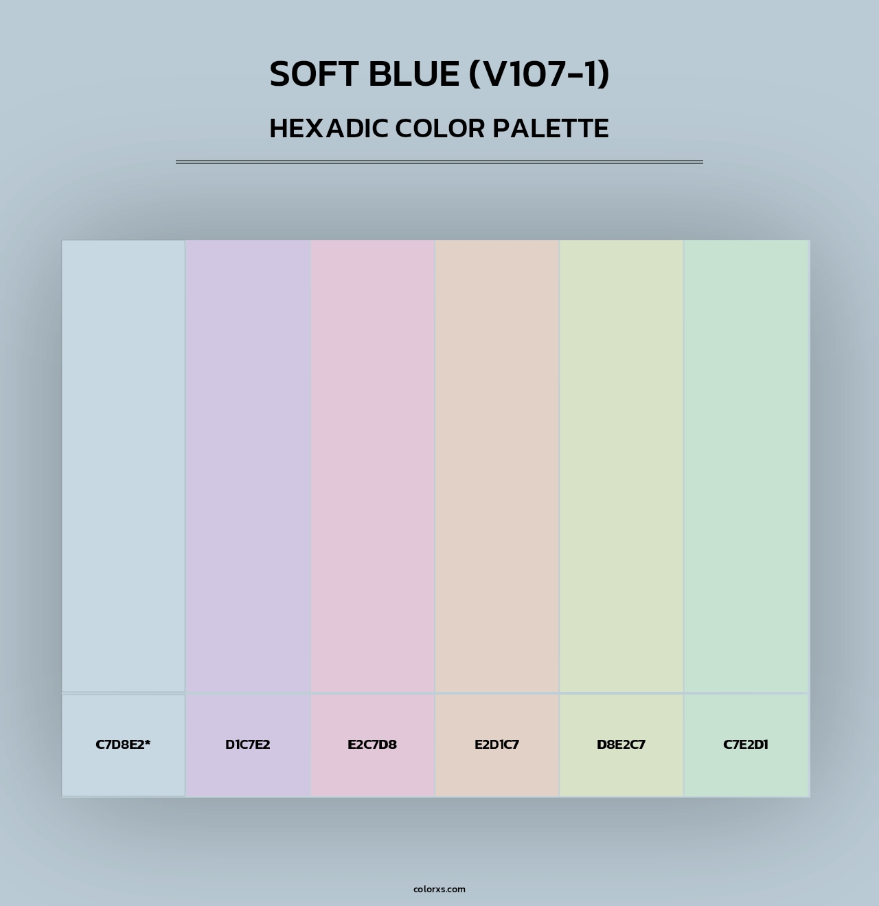 Soft Blue (V107-1) - Hexadic Color Palette