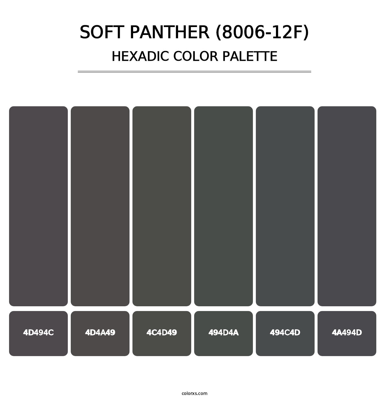 Soft Panther (8006-12F) - Hexadic Color Palette