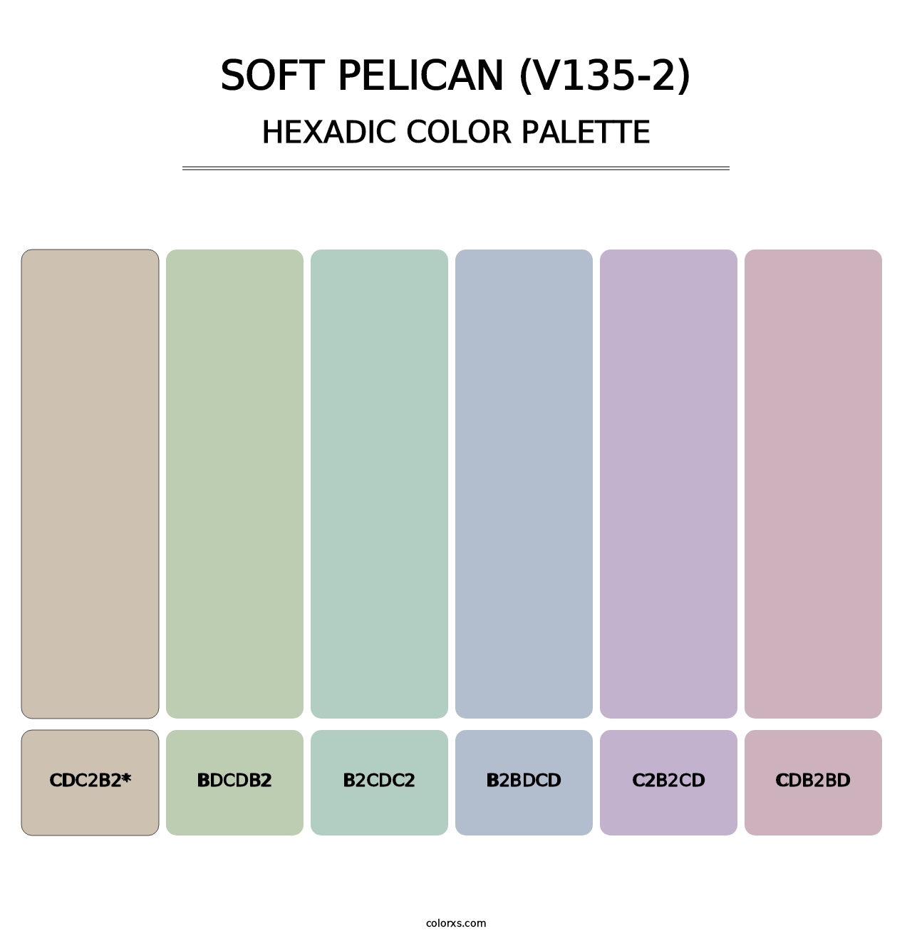 Soft Pelican (V135-2) - Hexadic Color Palette