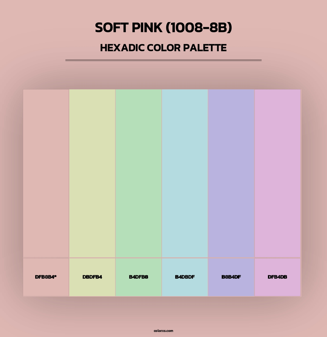 Soft Pink (1008-8B) - Hexadic Color Palette