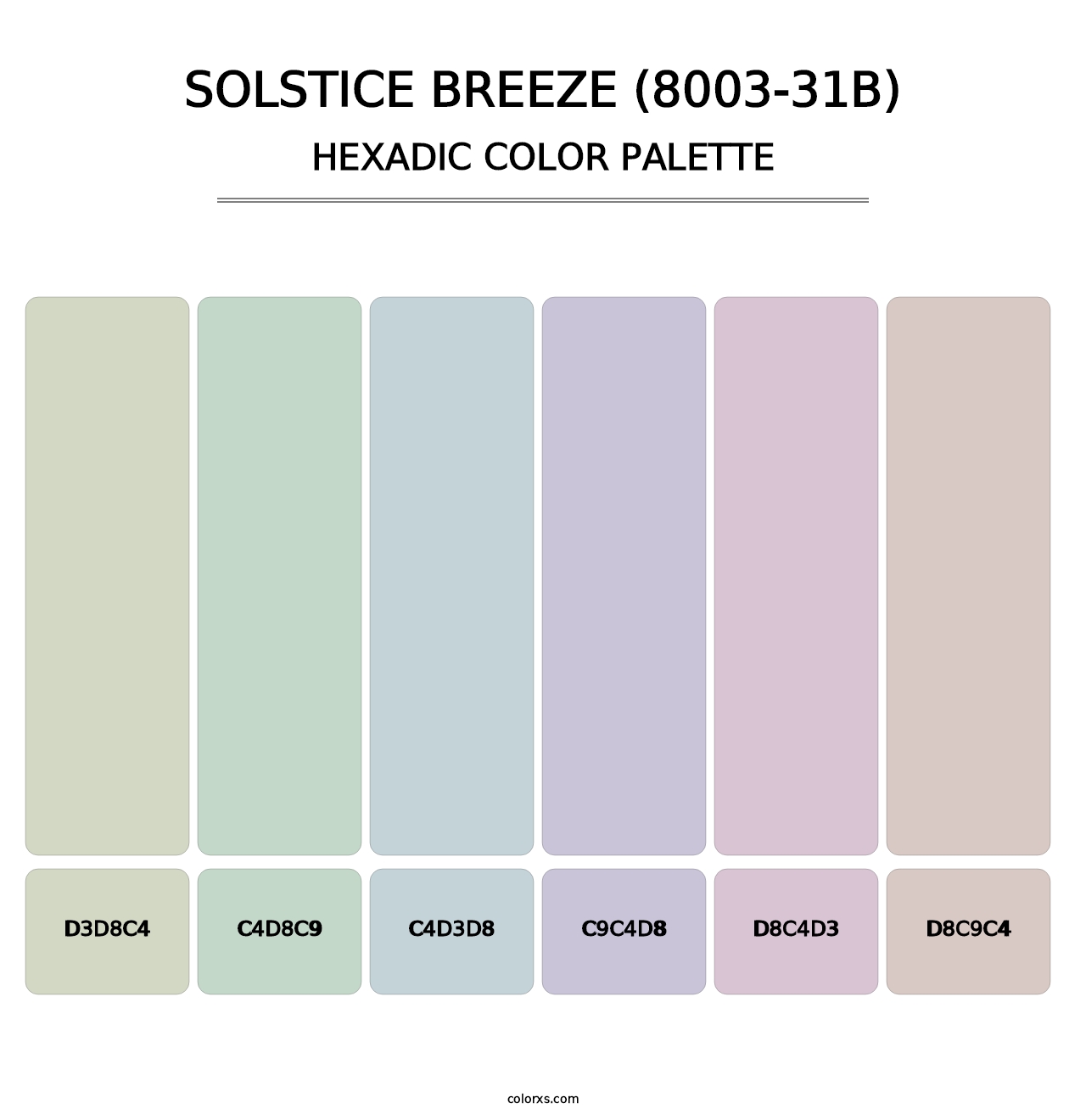 Solstice Breeze (8003-31B) - Hexadic Color Palette