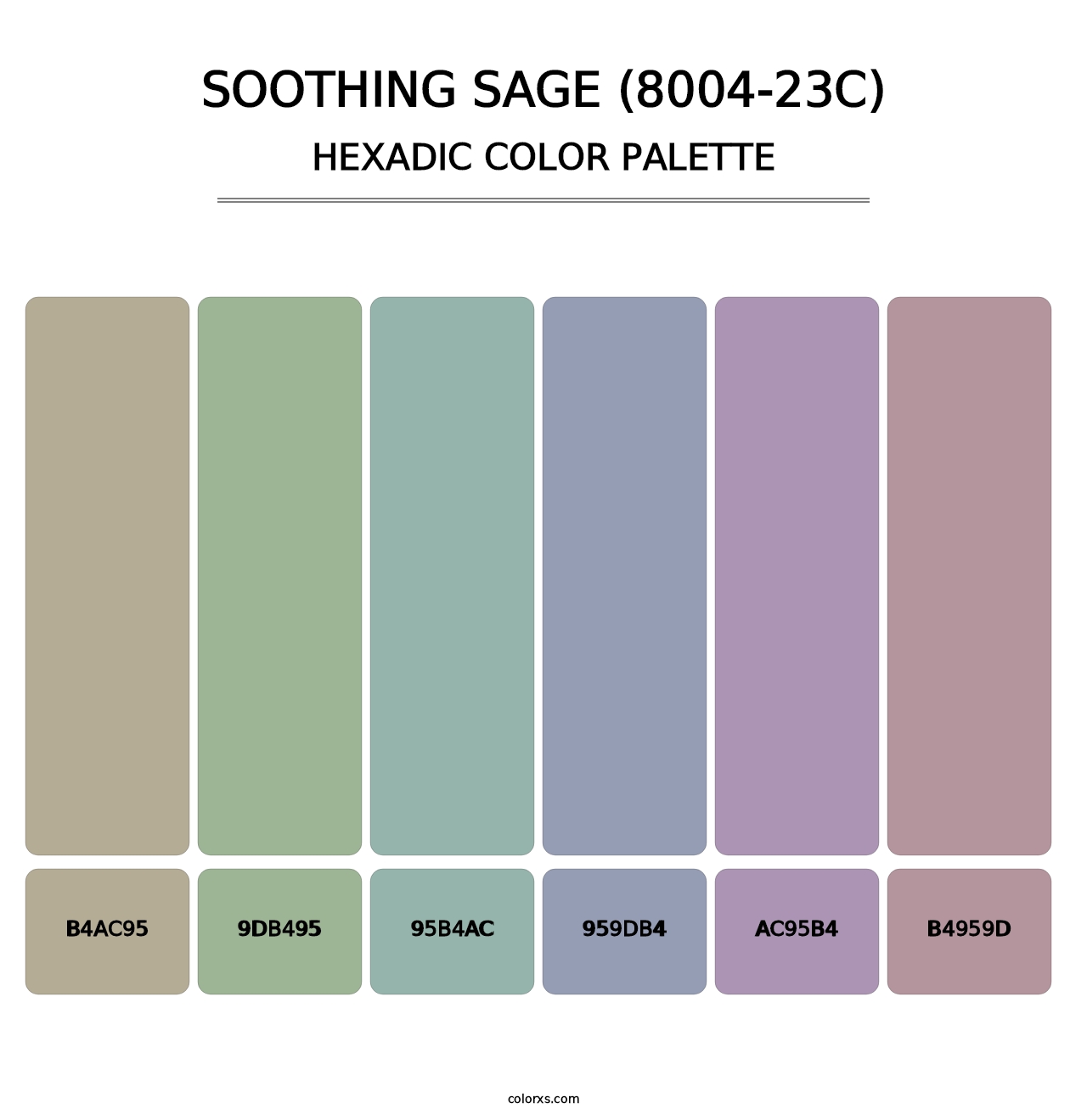Soothing Sage (8004-23C) - Hexadic Color Palette