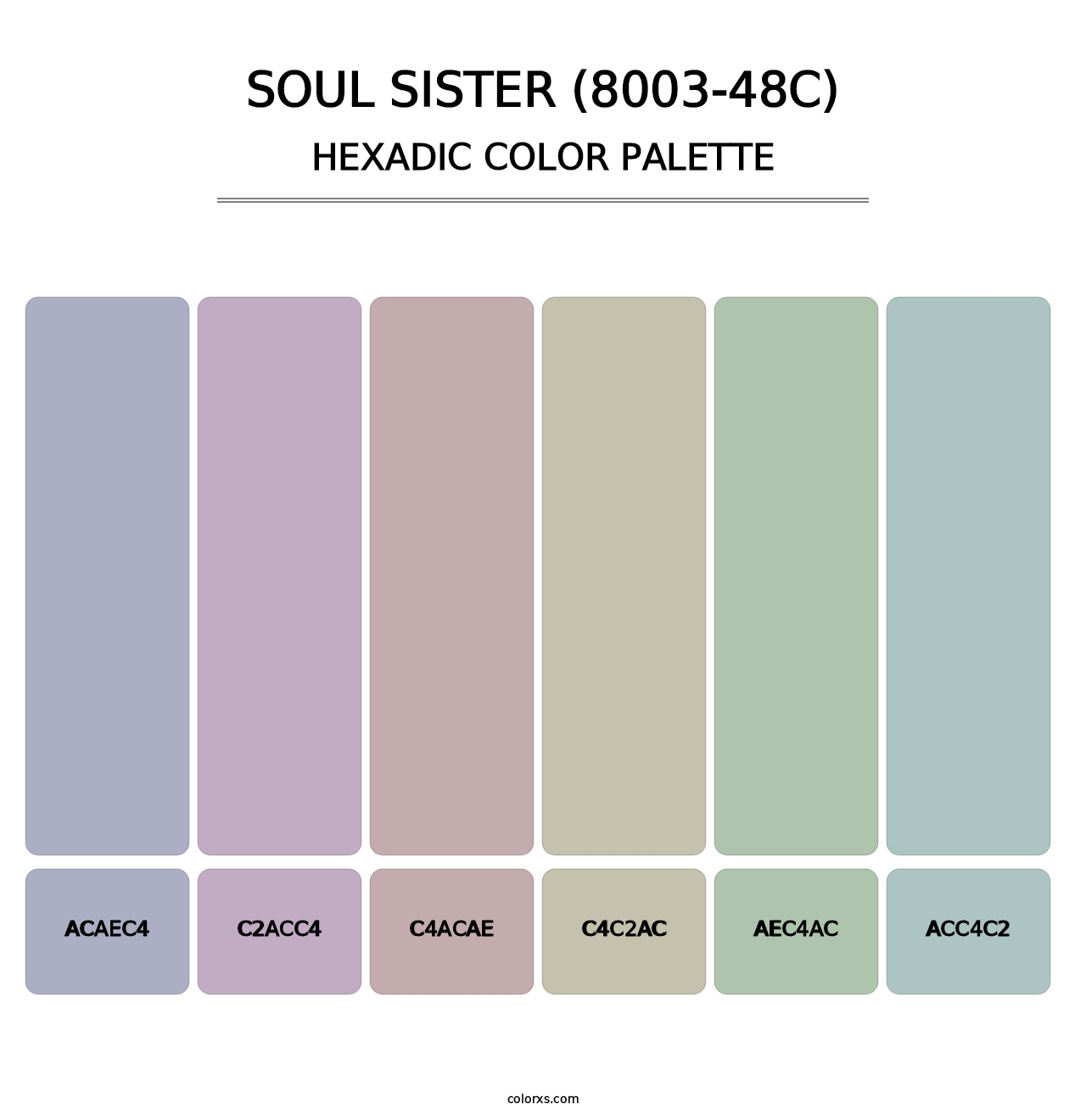 Soul Sister (8003-48C) - Hexadic Color Palette