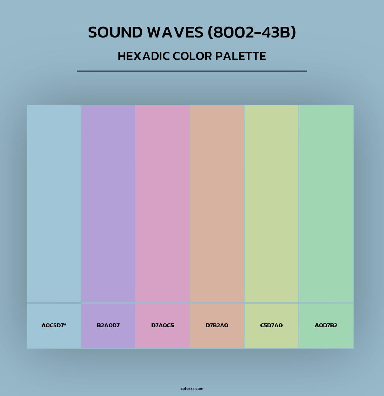 Sound Waves (8002-43B) - Hexadic Color Palette