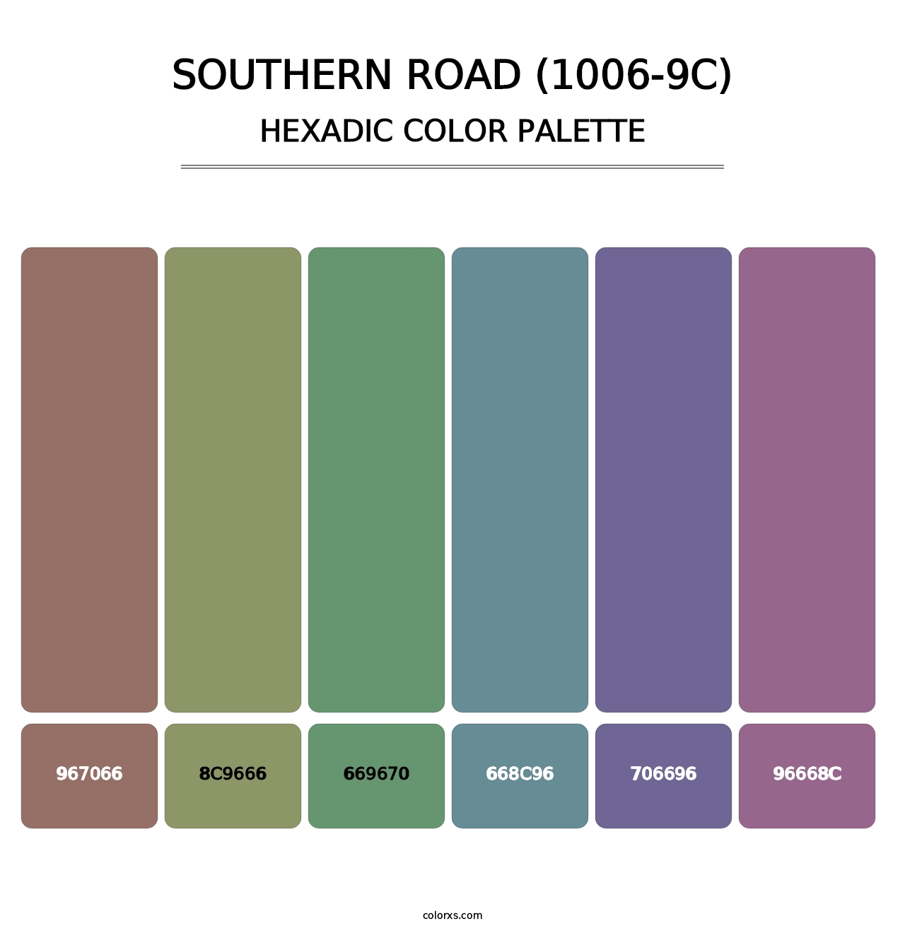 Southern Road (1006-9C) - Hexadic Color Palette