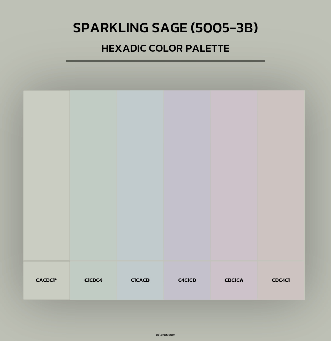 Sparkling Sage (5005-3B) - Hexadic Color Palette