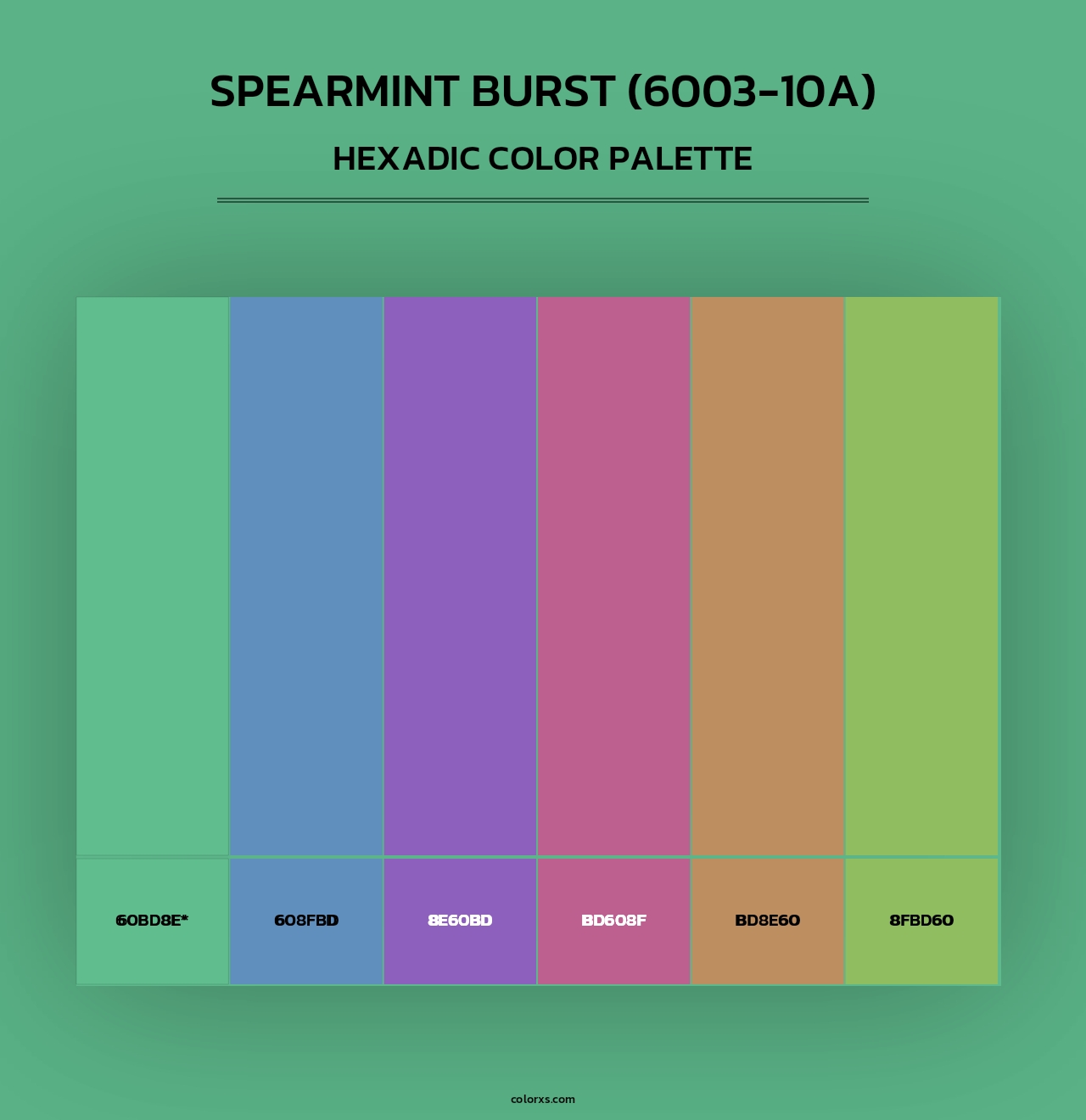 Spearmint Burst (6003-10A) - Hexadic Color Palette