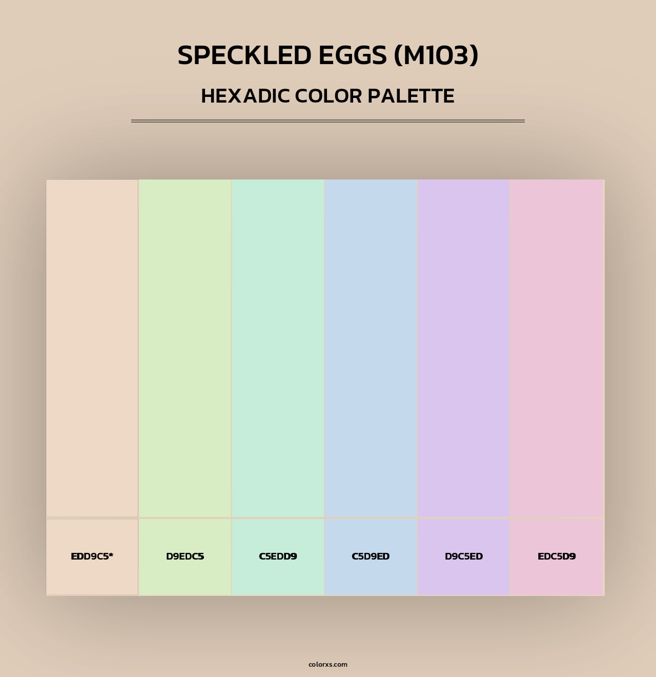 Speckled Eggs (M103) - Hexadic Color Palette