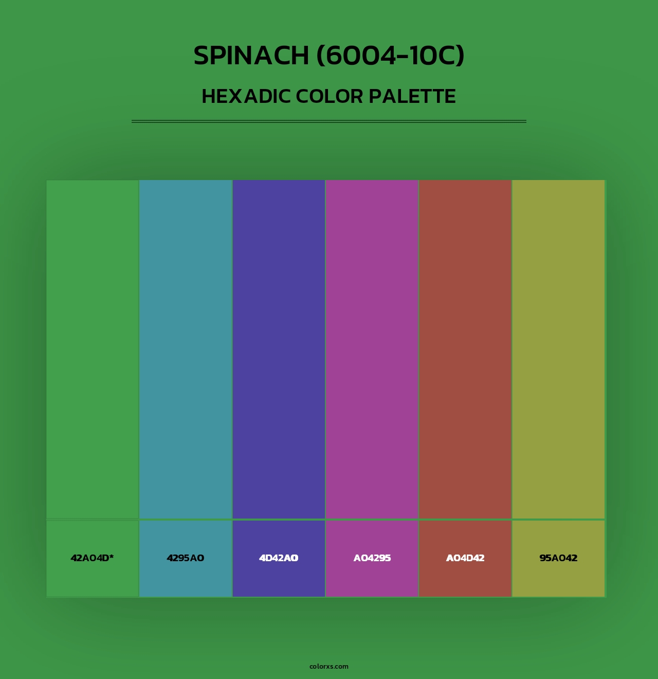 Spinach (6004-10C) - Hexadic Color Palette