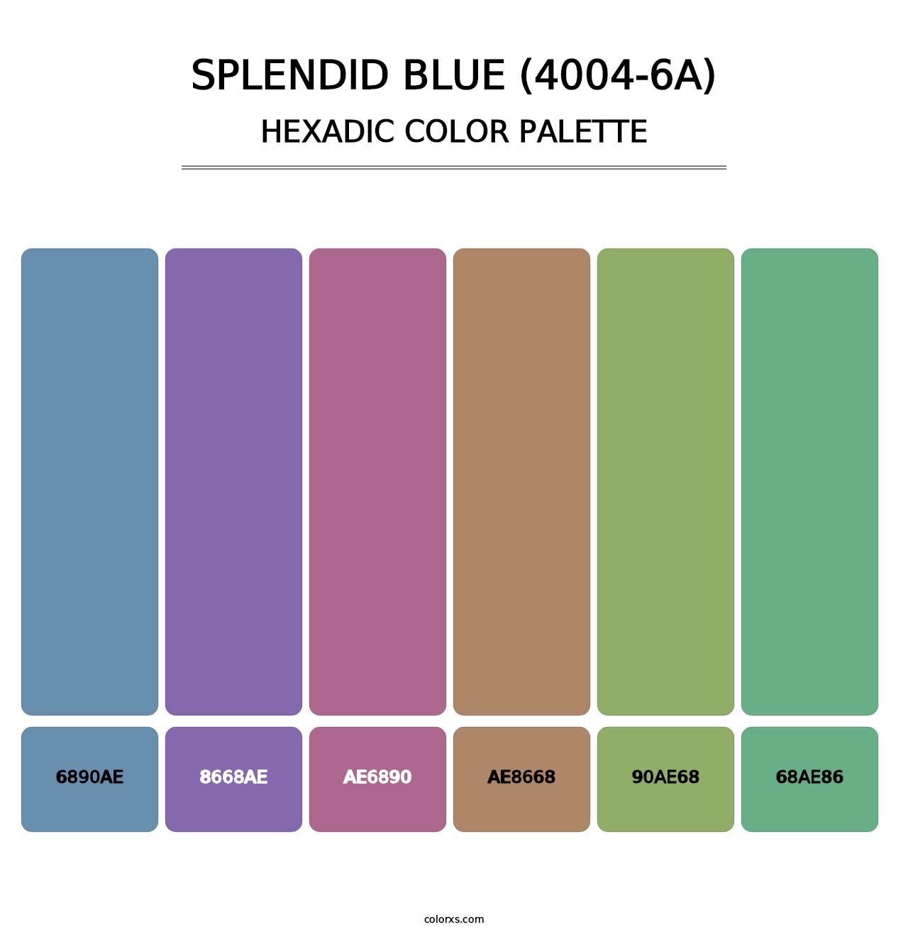 Splendid Blue (4004-6A) - Hexadic Color Palette