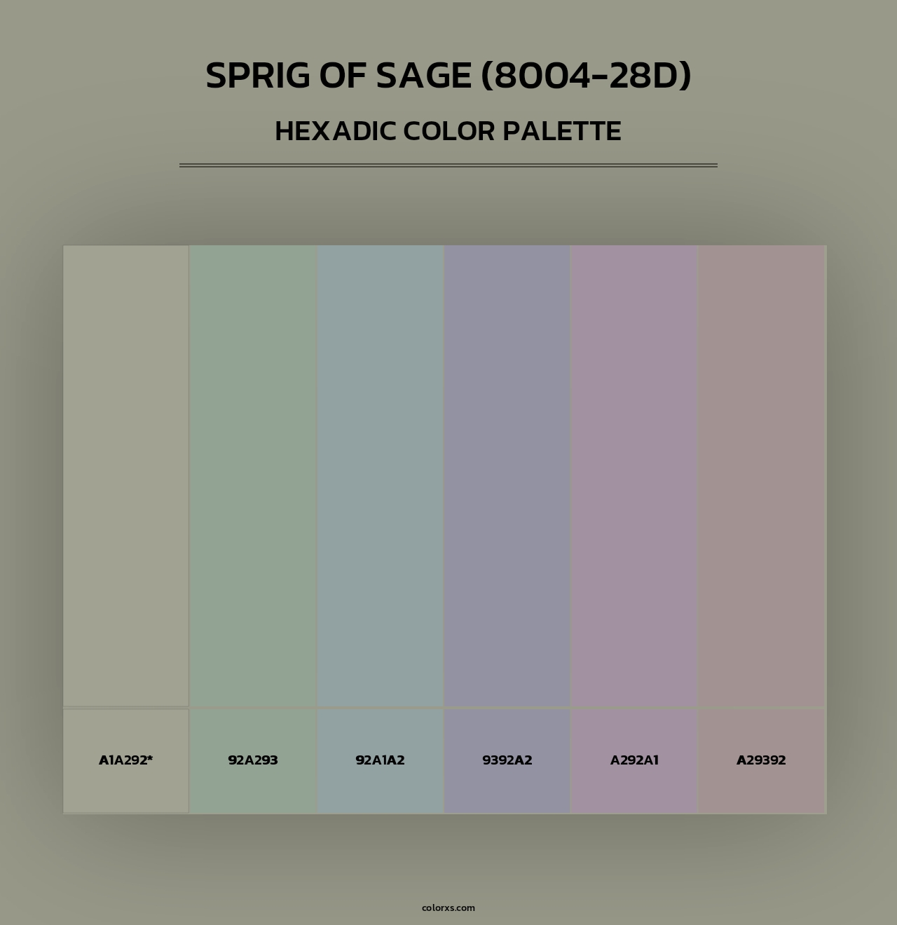 Sprig of Sage (8004-28D) - Hexadic Color Palette