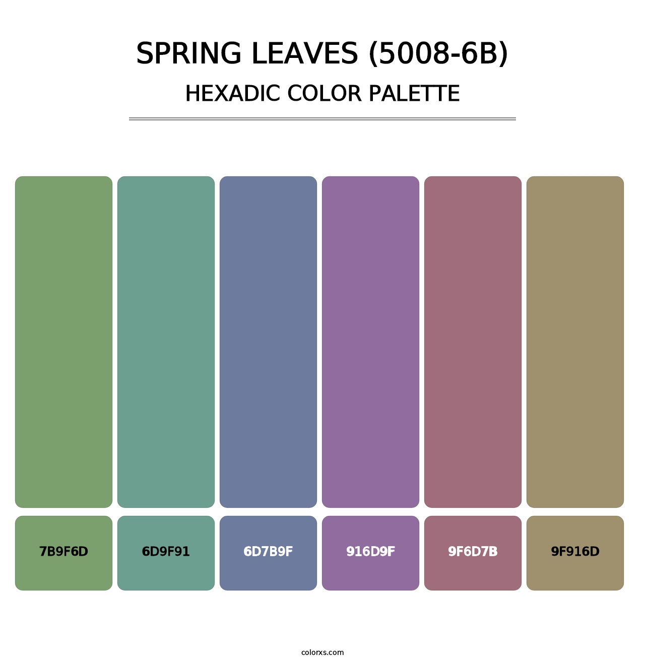 Spring Leaves (5008-6B) - Hexadic Color Palette