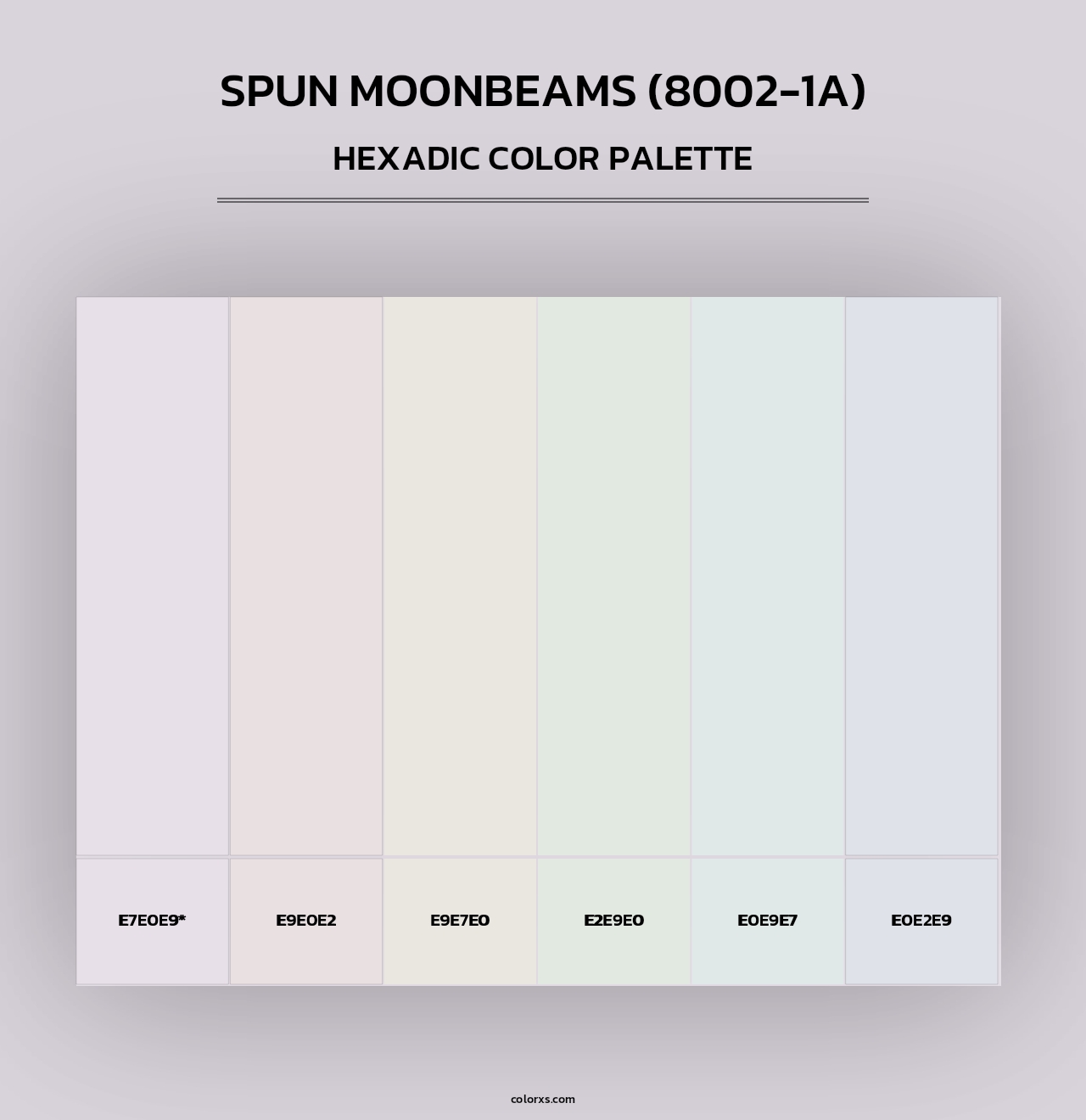 Spun Moonbeams (8002-1A) - Hexadic Color Palette