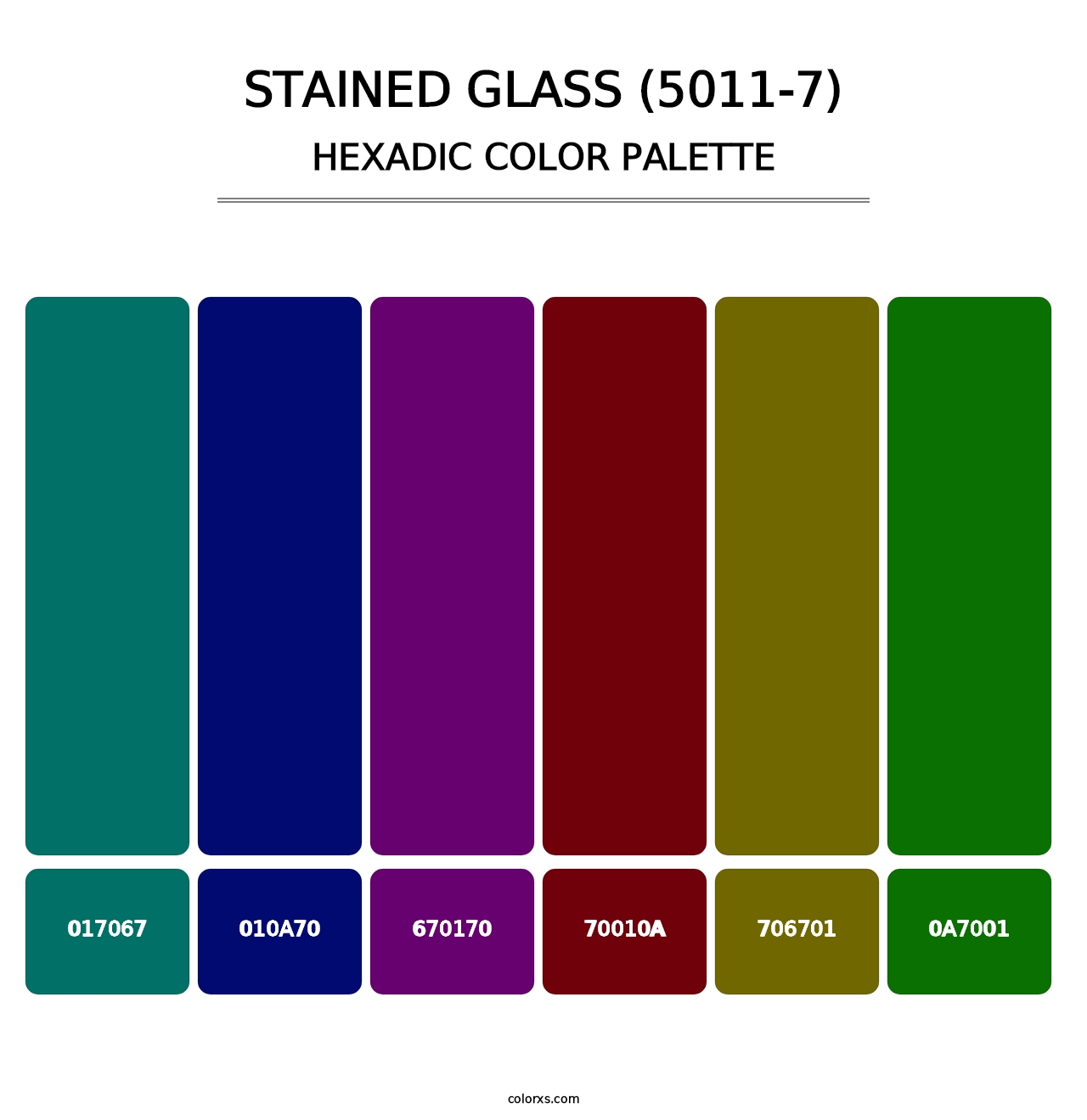 Stained Glass (5011-7) - Hexadic Color Palette