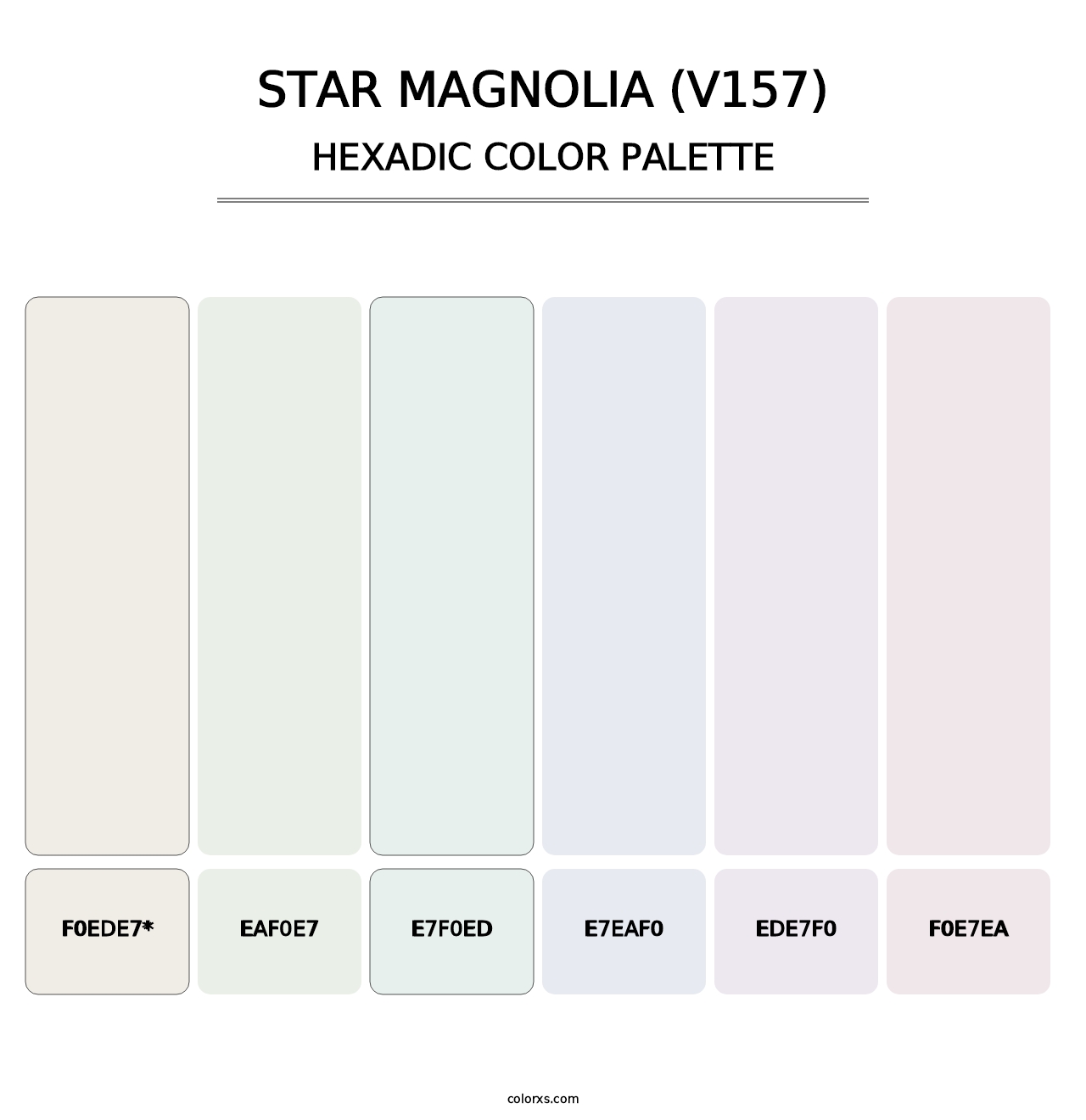 Star Magnolia (V157) - Hexadic Color Palette