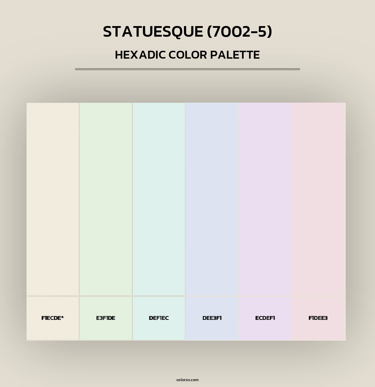 Statuesque (7002-5) - Hexadic Color Palette