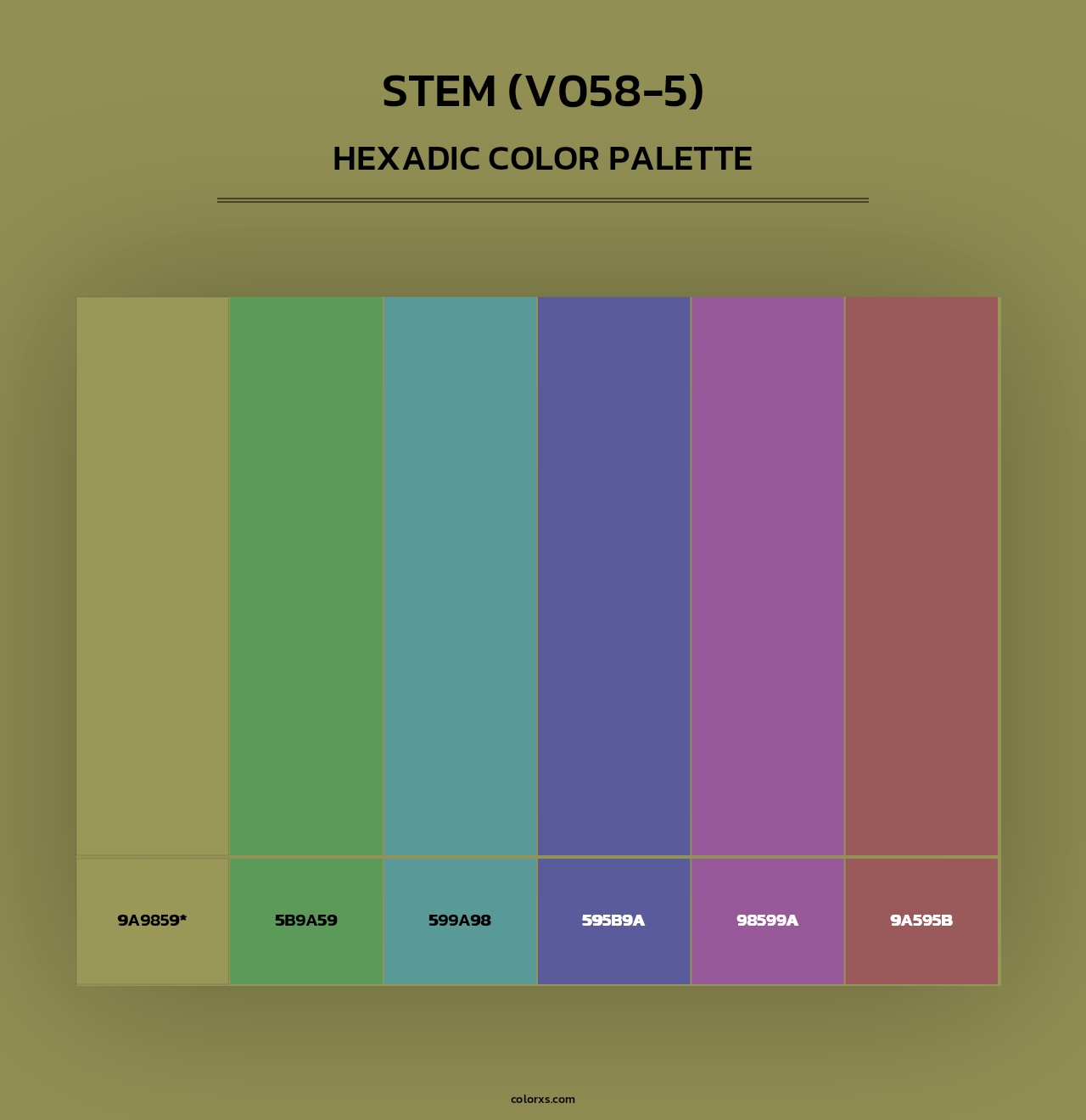 Stem (V058-5) - Hexadic Color Palette