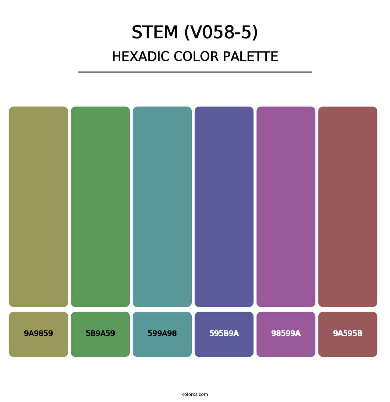 Stem (V058-5) - Hexadic Color Palette