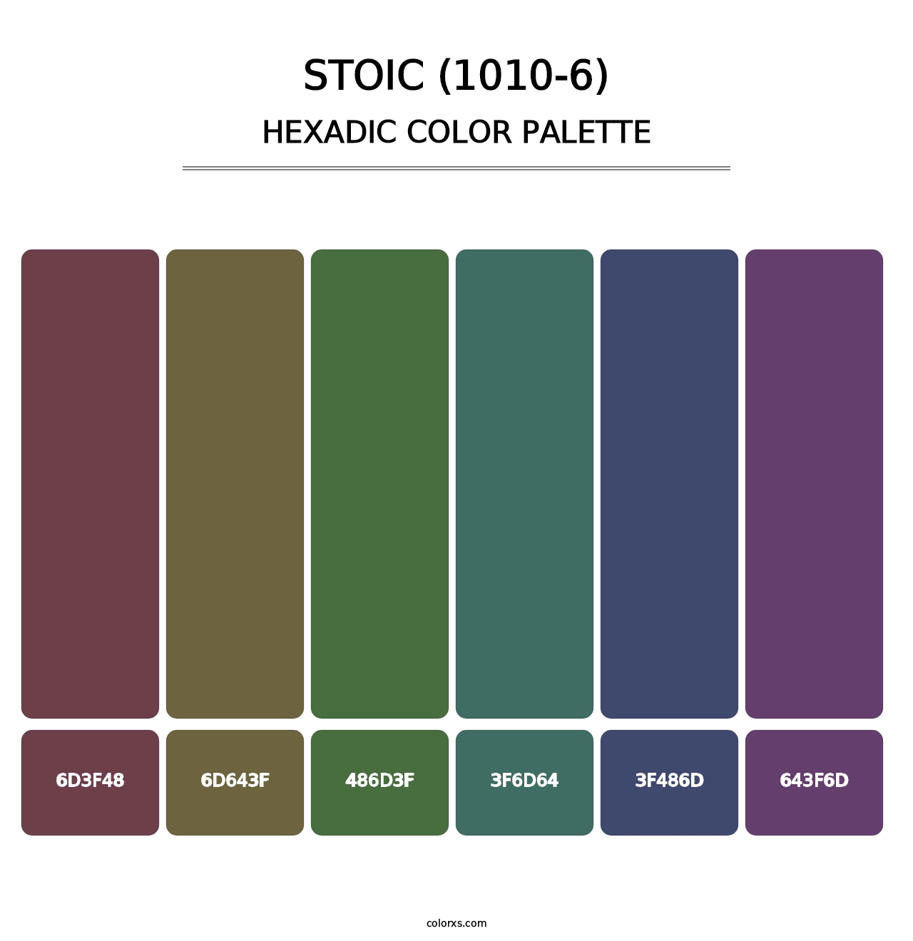 Stoic (1010-6) - Hexadic Color Palette