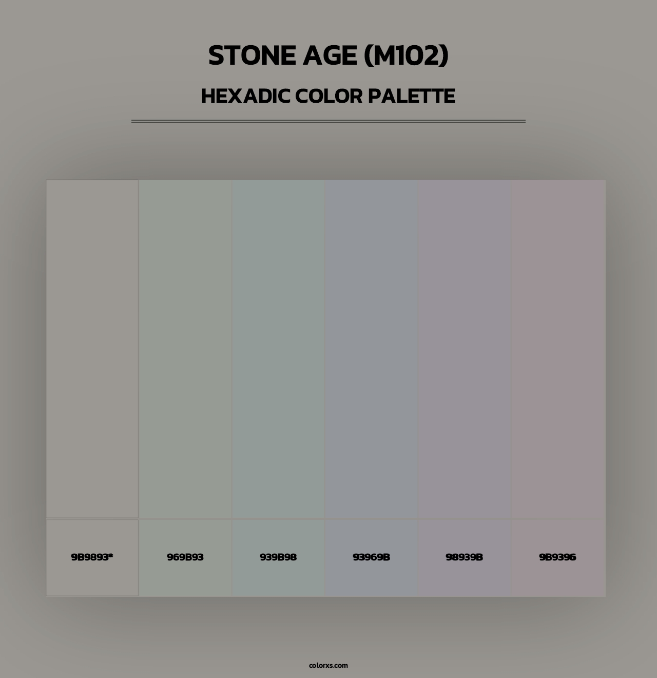 Stone Age (M102) - Hexadic Color Palette