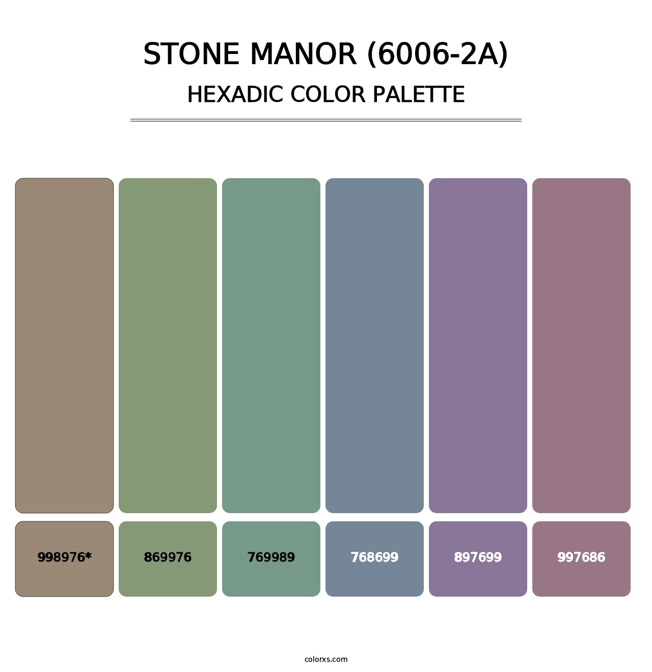 Stone Manor (6006-2A) - Hexadic Color Palette