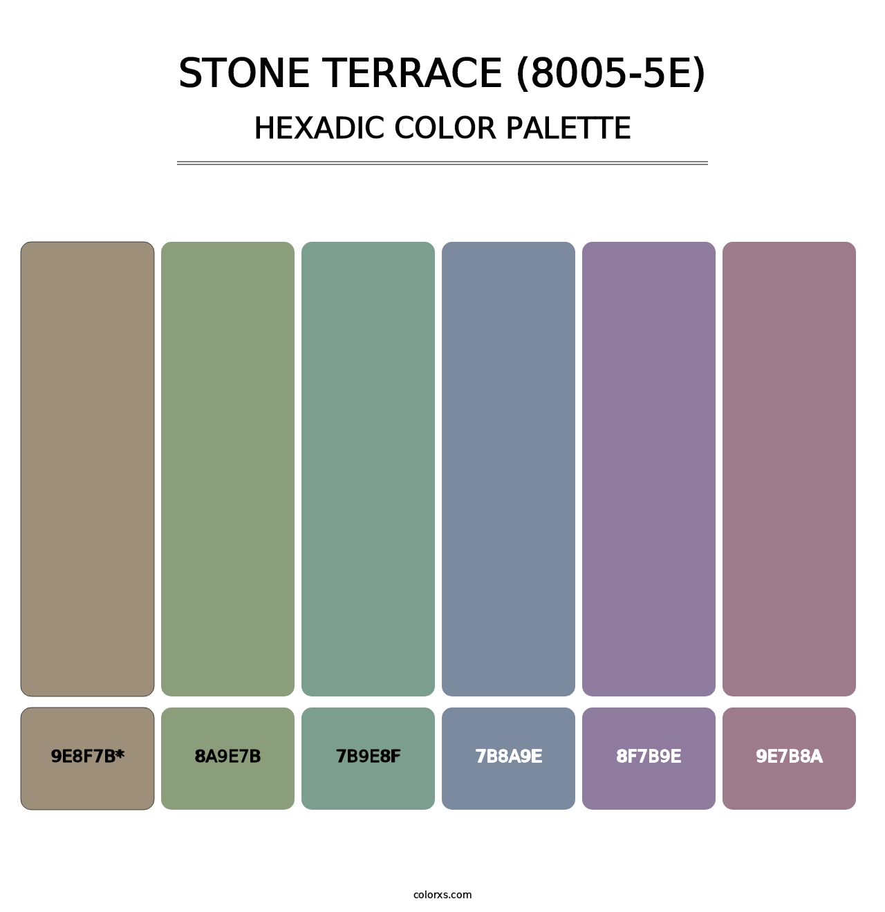 Stone Terrace (8005-5E) - Hexadic Color Palette