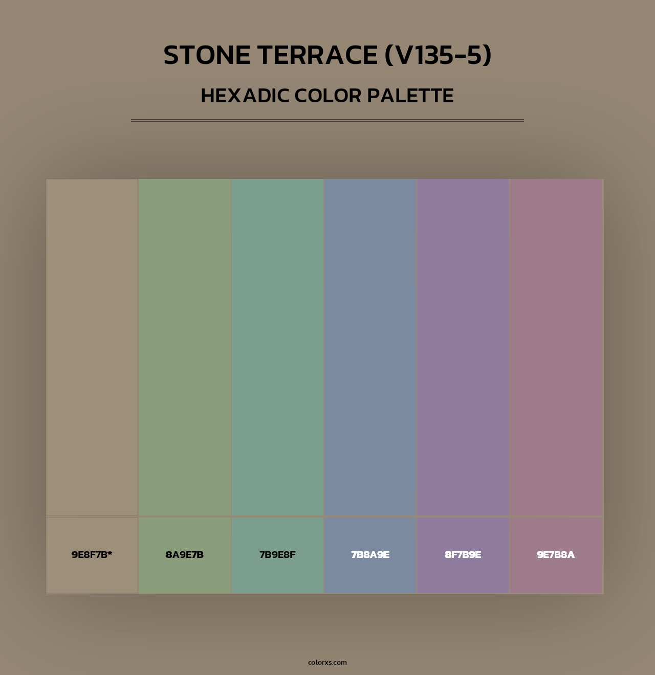 Stone Terrace (V135-5) - Hexadic Color Palette