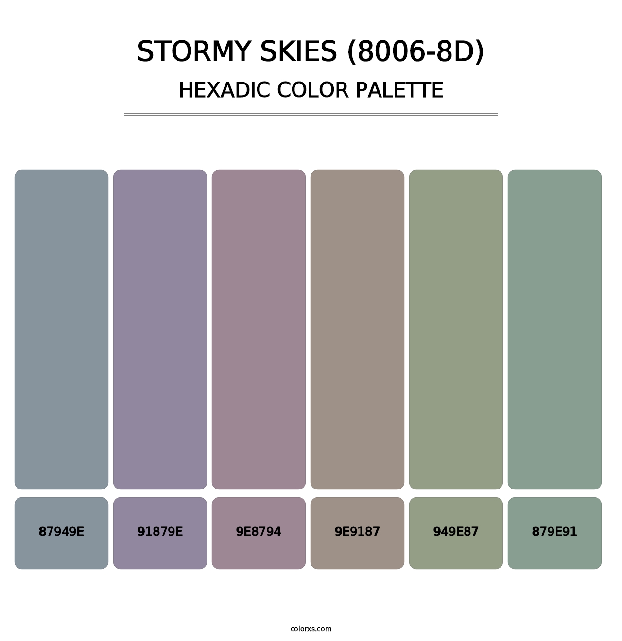 Stormy Skies (8006-8D) - Hexadic Color Palette