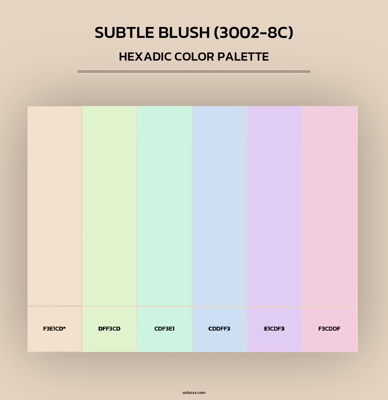 Subtle Blush (3002-8C) - Hexadic Color Palette
