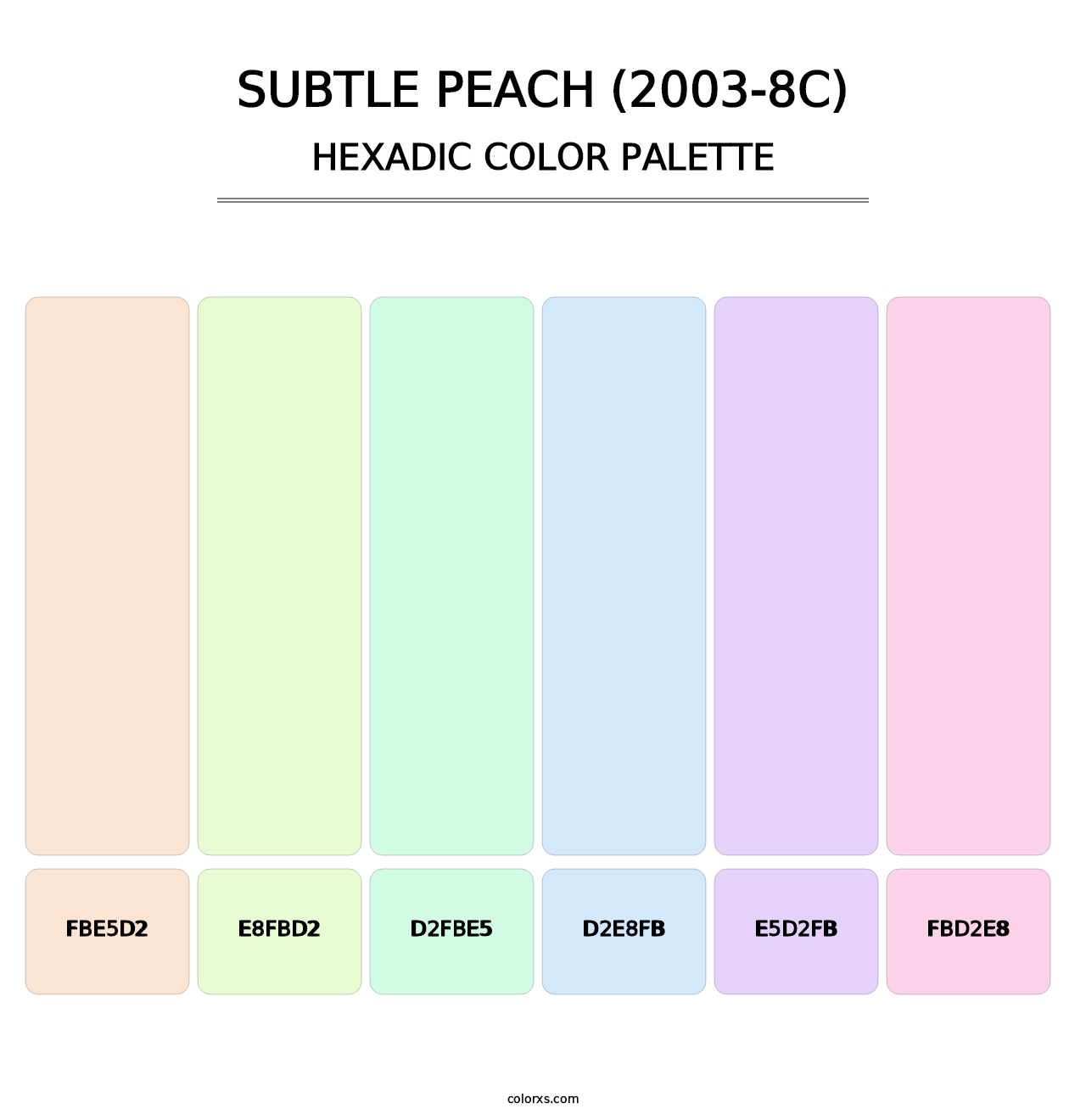 Subtle Peach (2003-8C) - Hexadic Color Palette