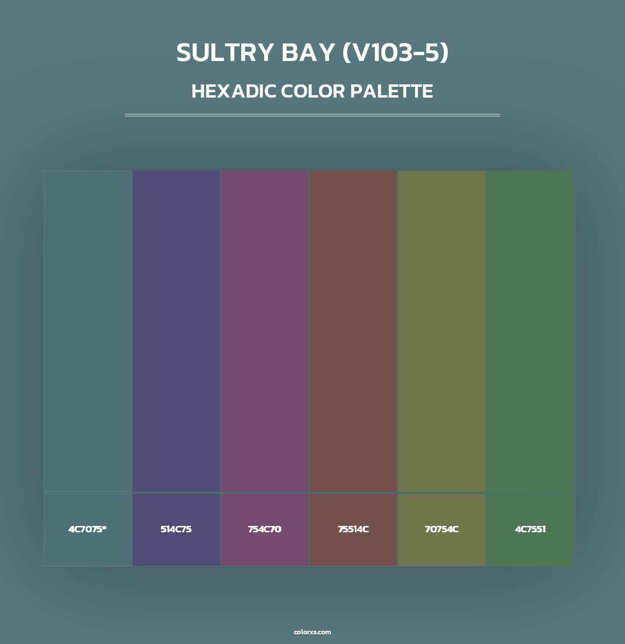 Sultry Bay (V103-5) - Hexadic Color Palette