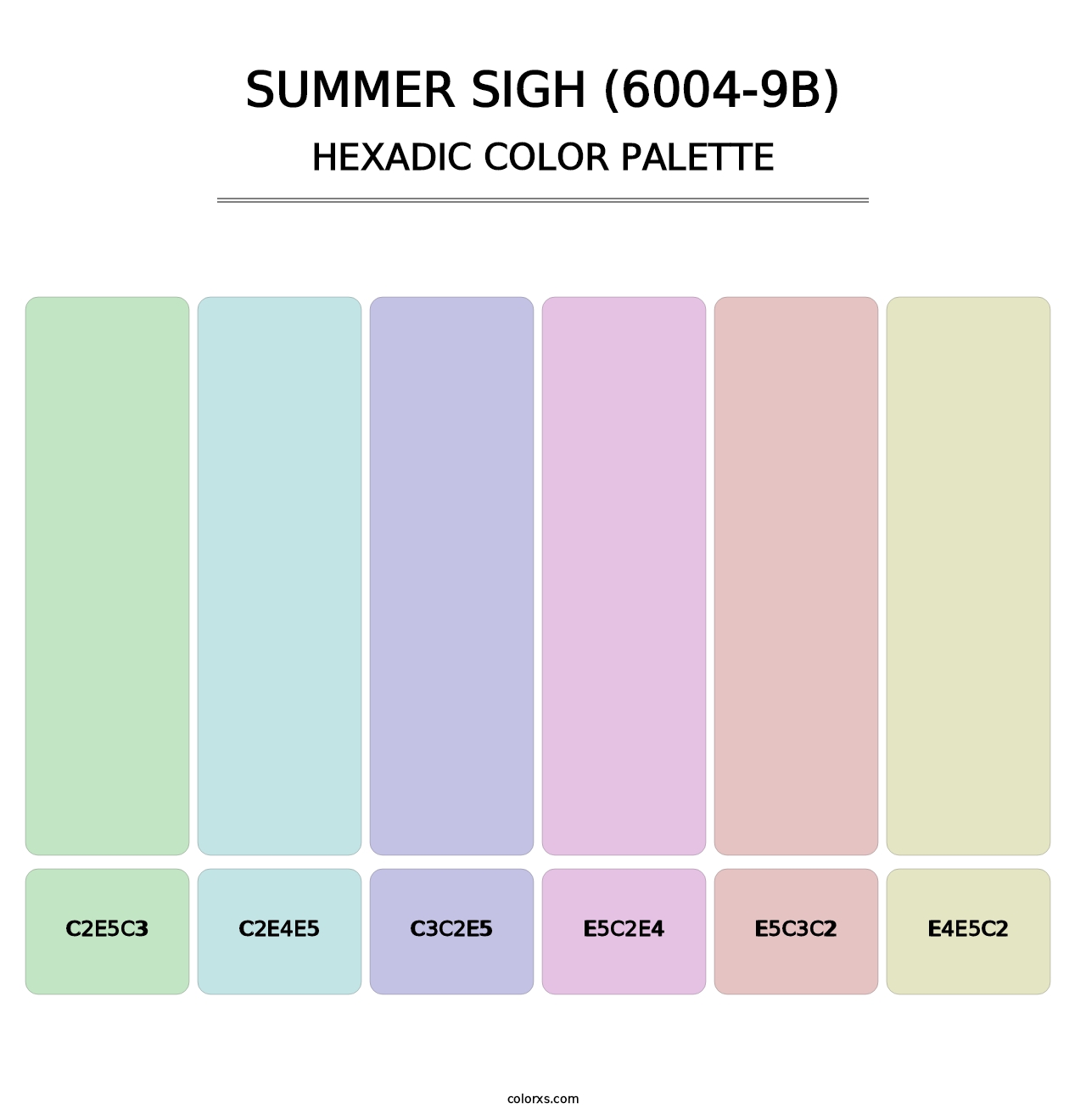 Summer Sigh (6004-9B) - Hexadic Color Palette