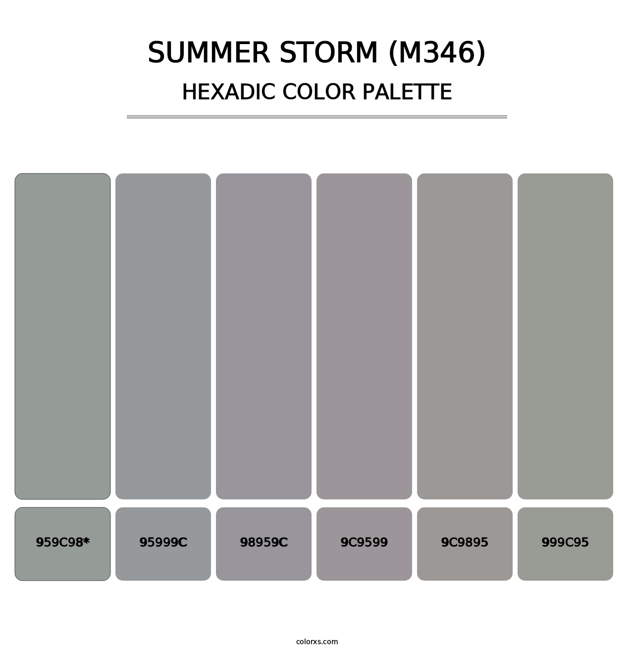 Summer Storm (M346) - Hexadic Color Palette