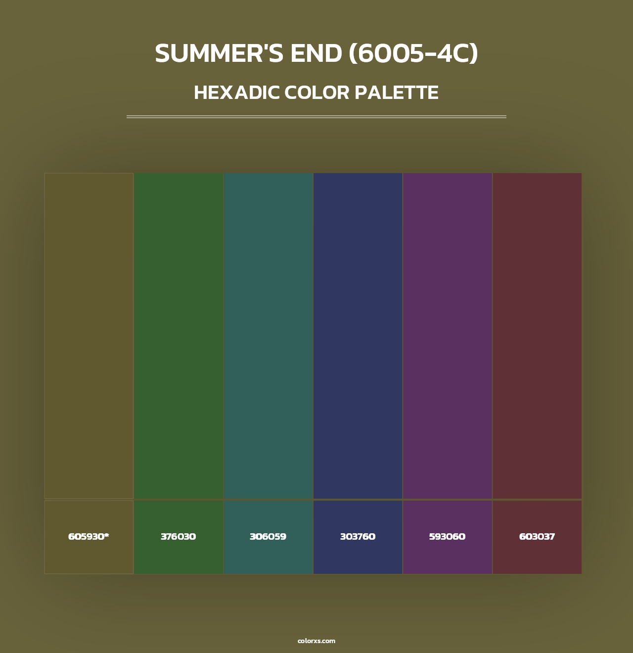 Summer's End (6005-4C) - Hexadic Color Palette