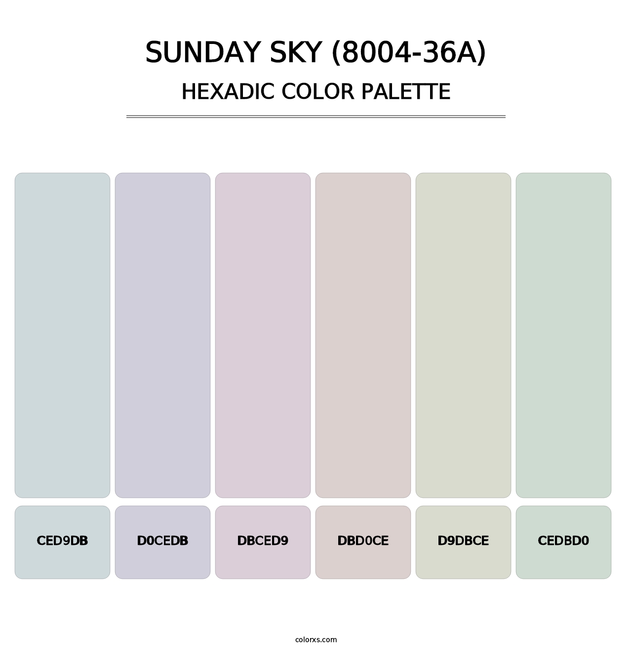 Sunday Sky (8004-36A) - Hexadic Color Palette