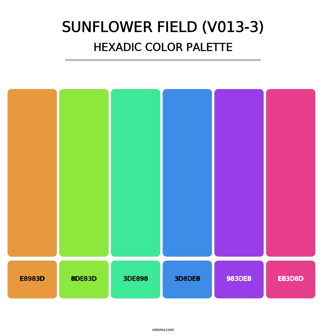 Sunflower Field (V013-3) - Hexadic Color Palette