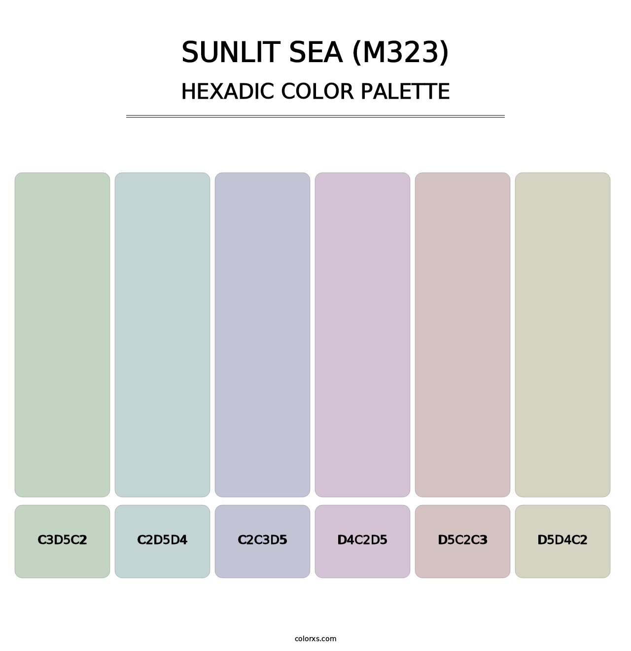 Sunlit Sea (M323) - Hexadic Color Palette