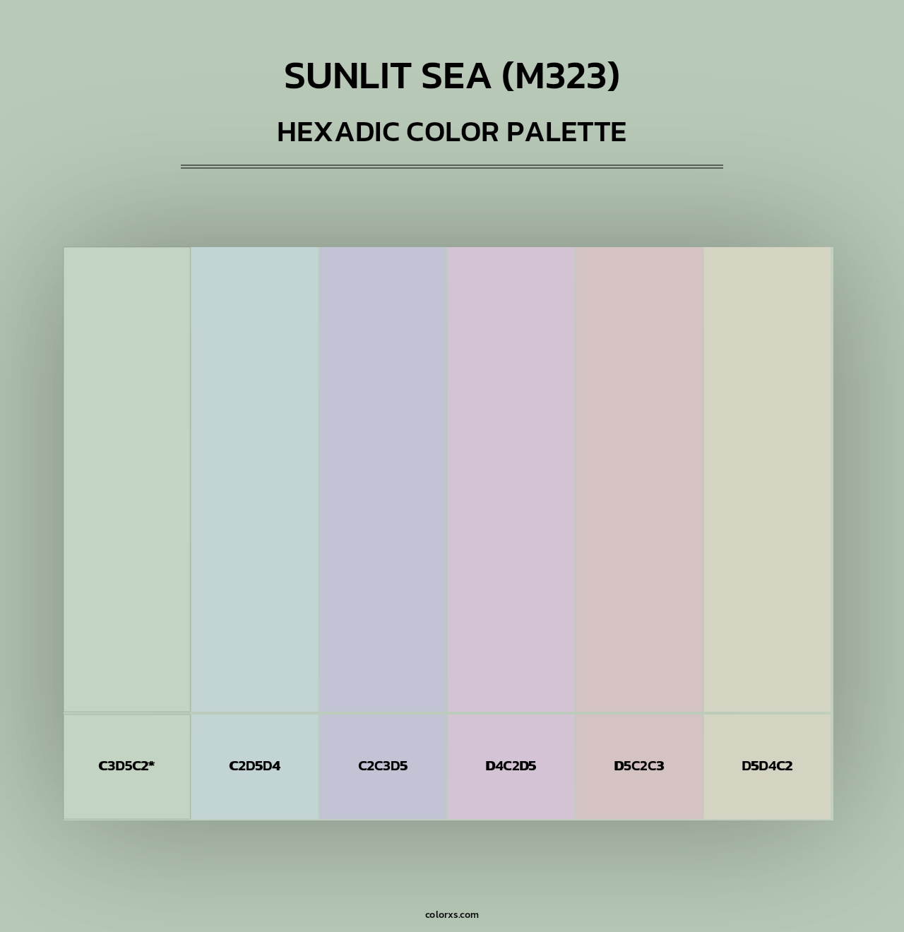 Sunlit Sea (M323) - Hexadic Color Palette