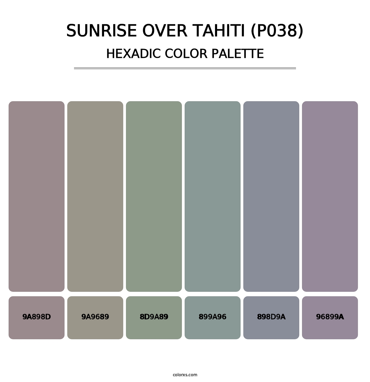 Sunrise Over Tahiti (P038) - Hexadic Color Palette