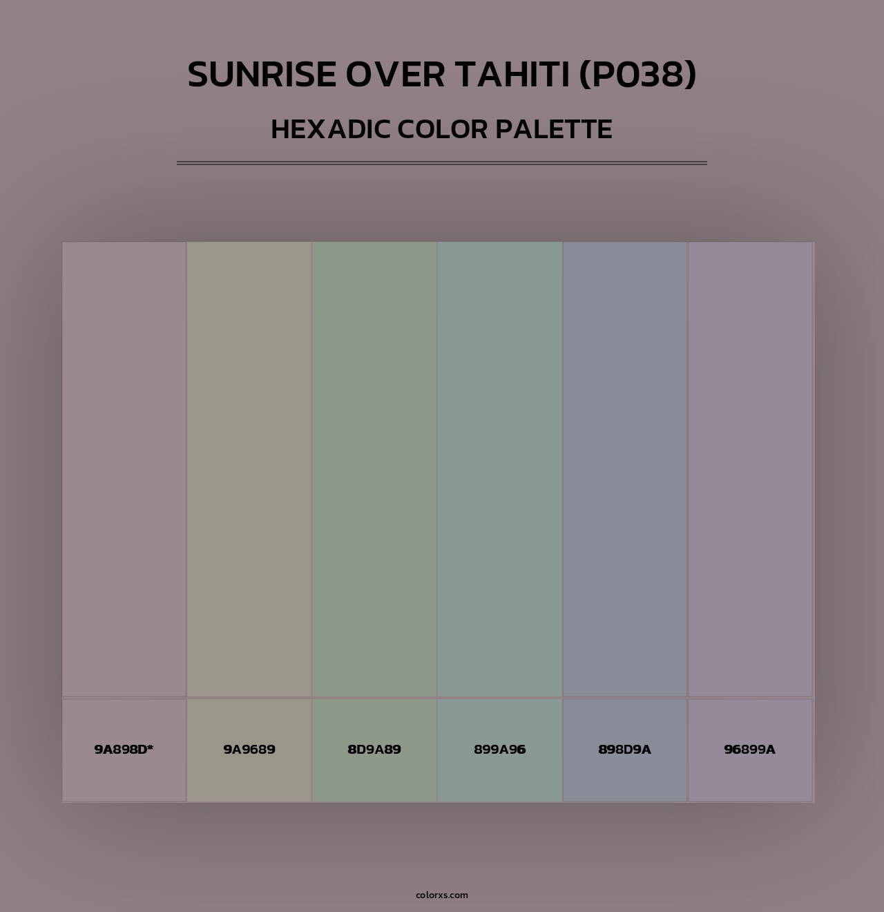 Sunrise Over Tahiti (P038) - Hexadic Color Palette