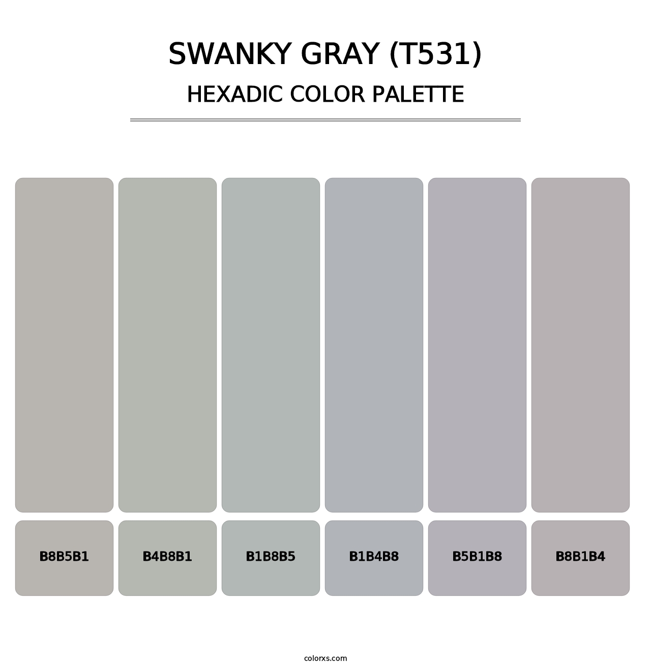 Swanky Gray (T531) - Hexadic Color Palette