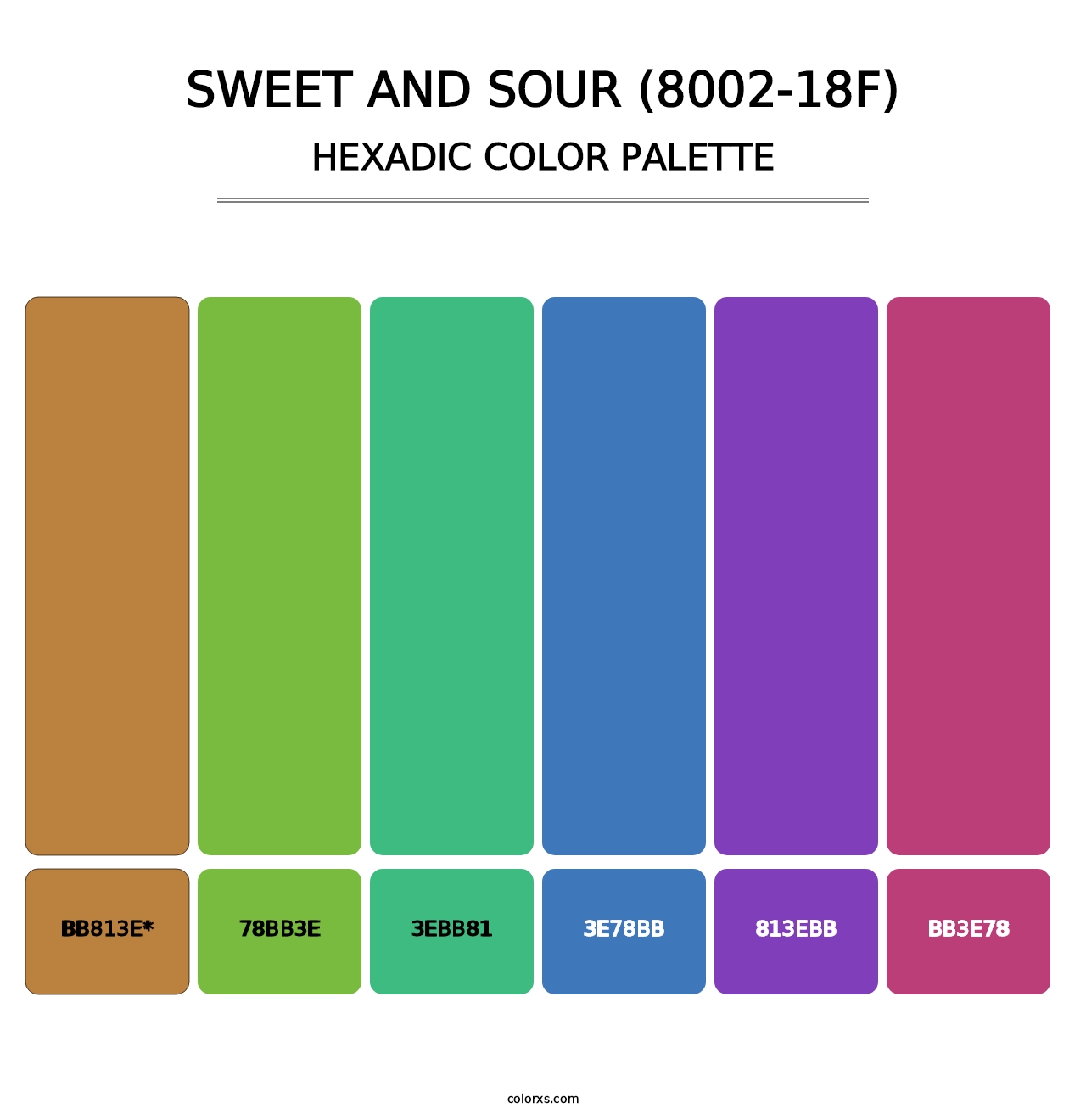 Sweet and Sour (8002-18F) - Hexadic Color Palette