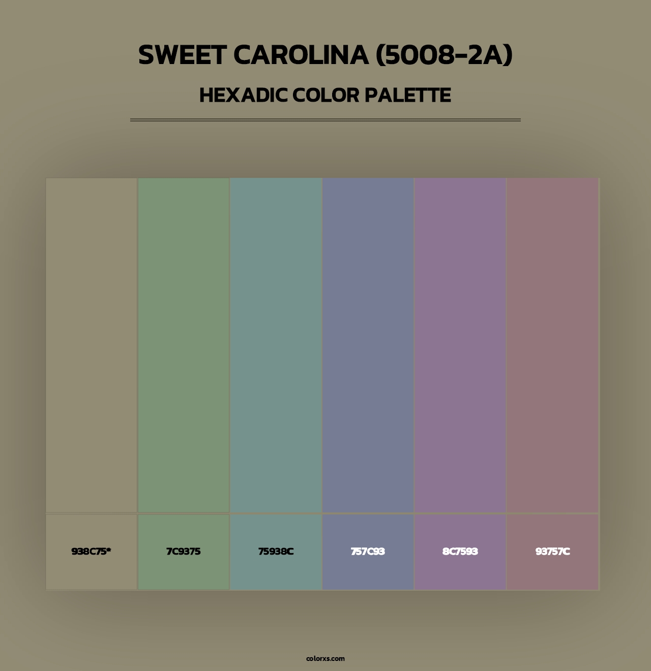 Sweet Carolina (5008-2A) - Hexadic Color Palette