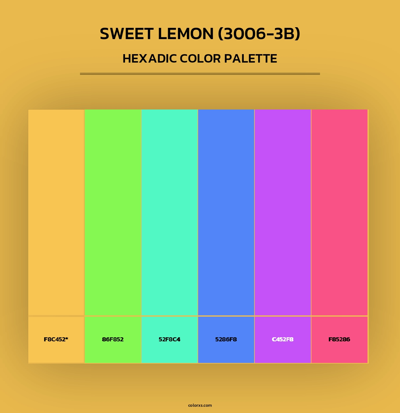 Sweet Lemon (3006-3B) - Hexadic Color Palette