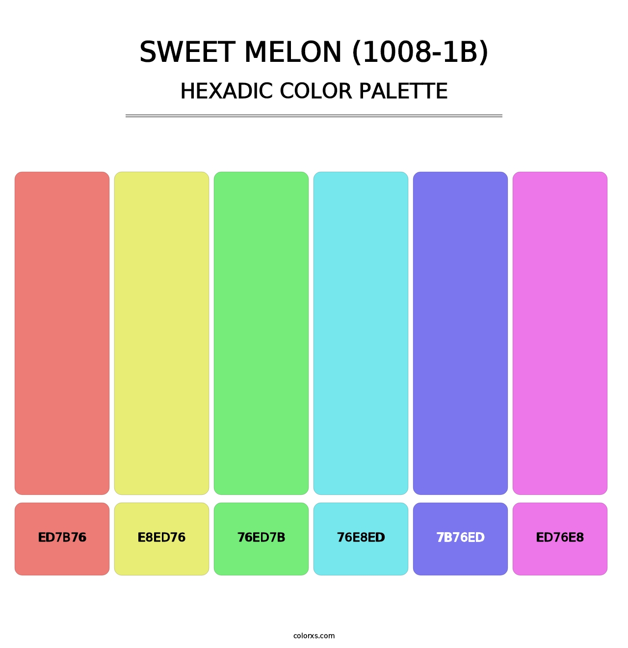 Sweet Melon (1008-1B) - Hexadic Color Palette