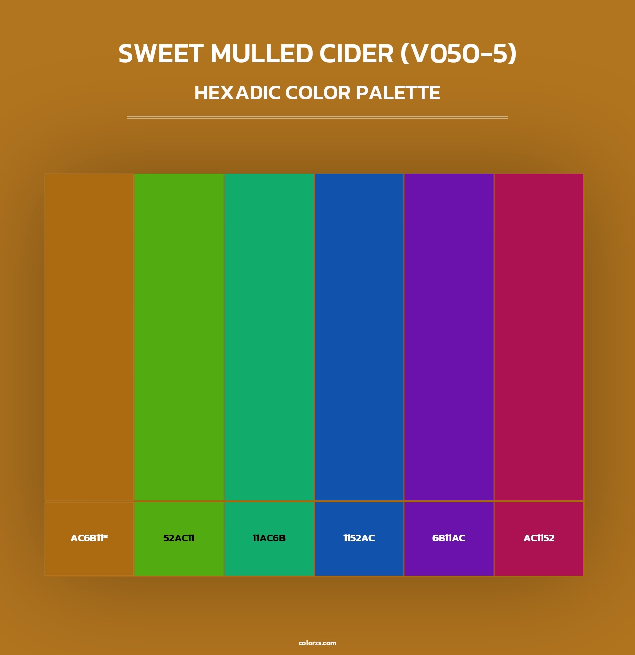Sweet Mulled Cider (V050-5) - Hexadic Color Palette
